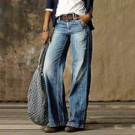 Melisande | Women's High Waist Wide Leg Jeans - Image 1