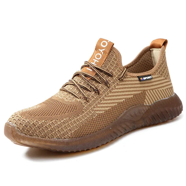 Fennick | Men's Steel Toe Lightweight Work Safety Sneaker - Camel - Image 1