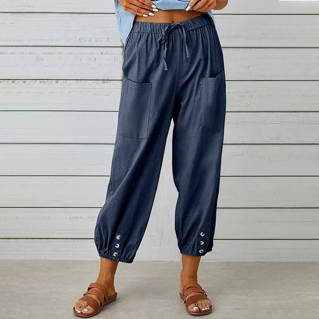 Tabitha | Women's High Waist Wide Leg Pants - Image 1
