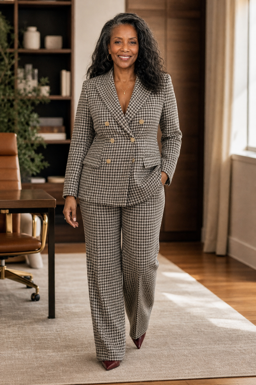 Aldenvara | Women's Blazer & Wide-Leg Pants Set - Image 2