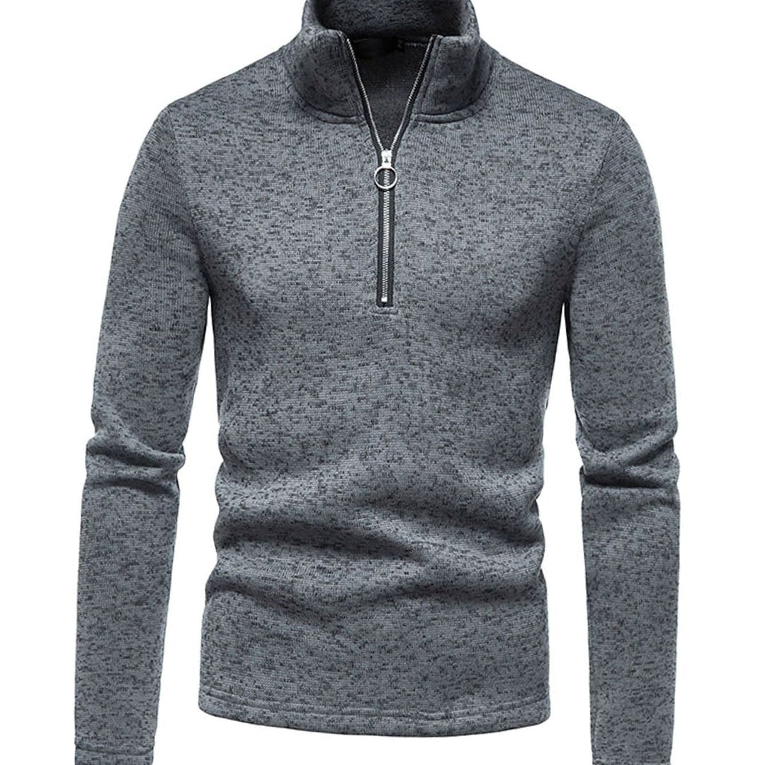 Aldric | Men's Knit Sweater Quarter-Zip Pullover - Image 1