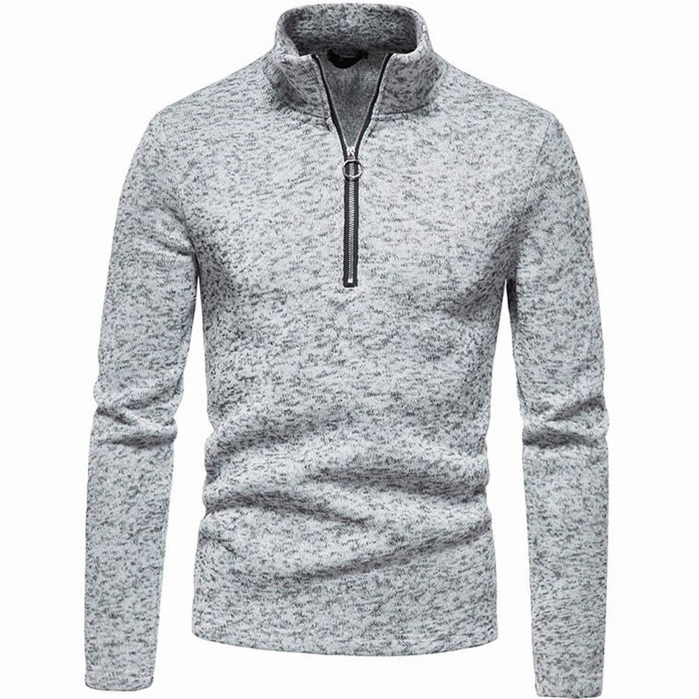 Aldric | Men's Knit Sweater Quarter-Zip Pullover - Image 2