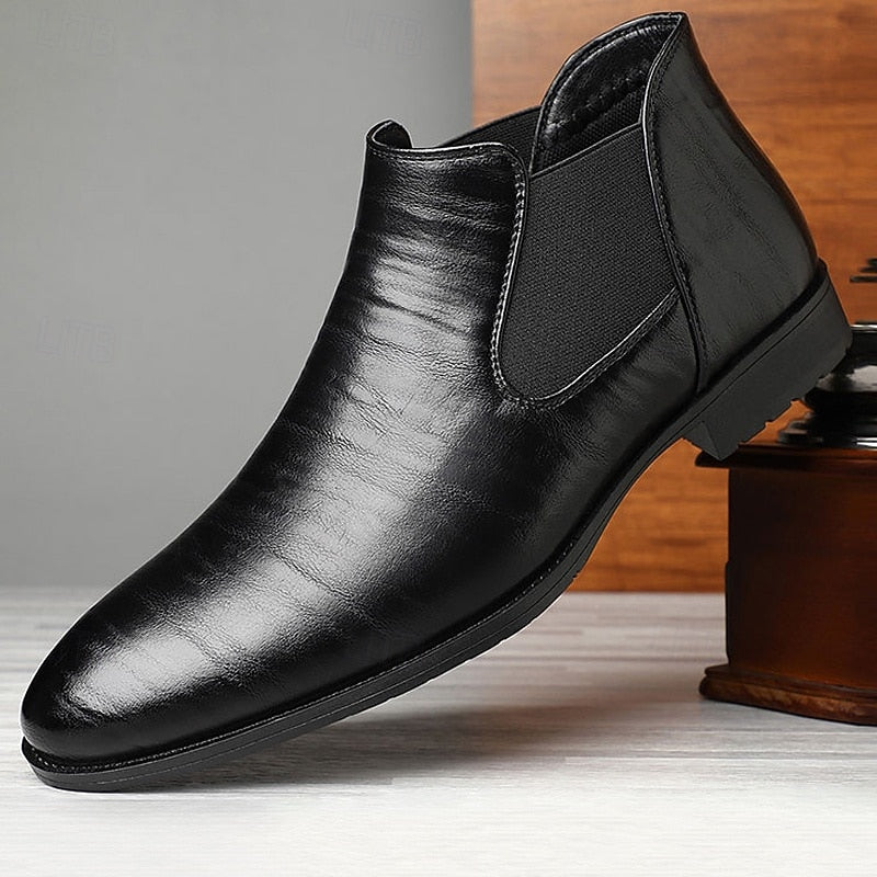 Aldwyn | Men's Slip-On Chelsea Boot - Navy - Image 2