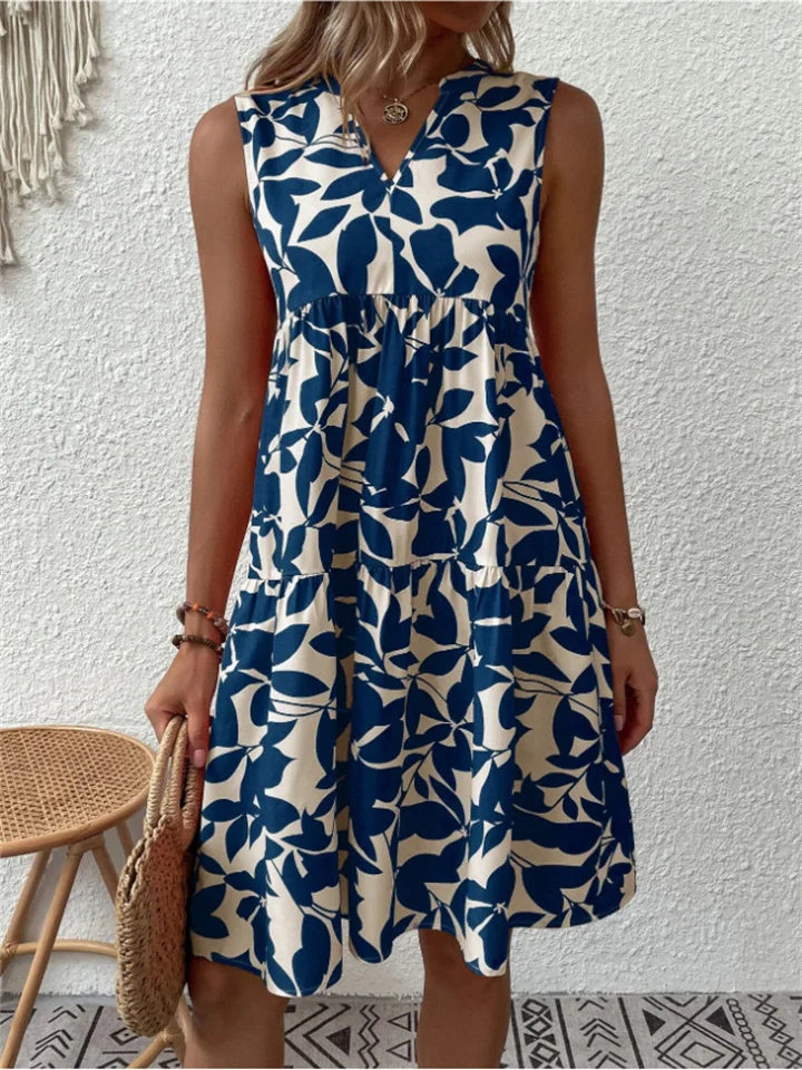 Althea | Women's Sleeveless V-Neck Midi Dress - Image 2