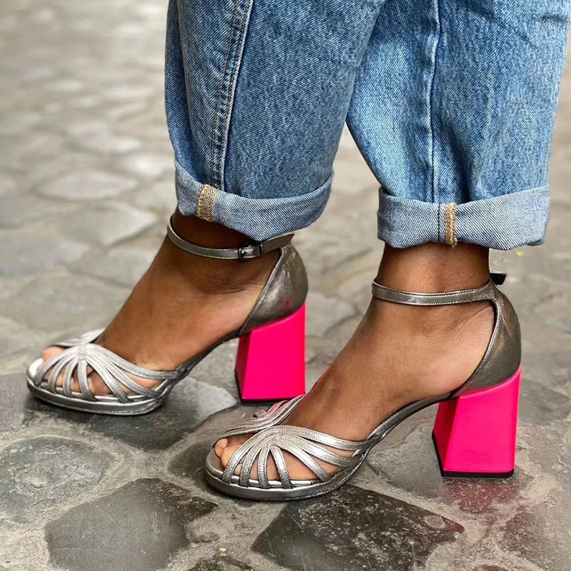 Anastasia | Women's Strappy Block Heel Sandals - Image 1