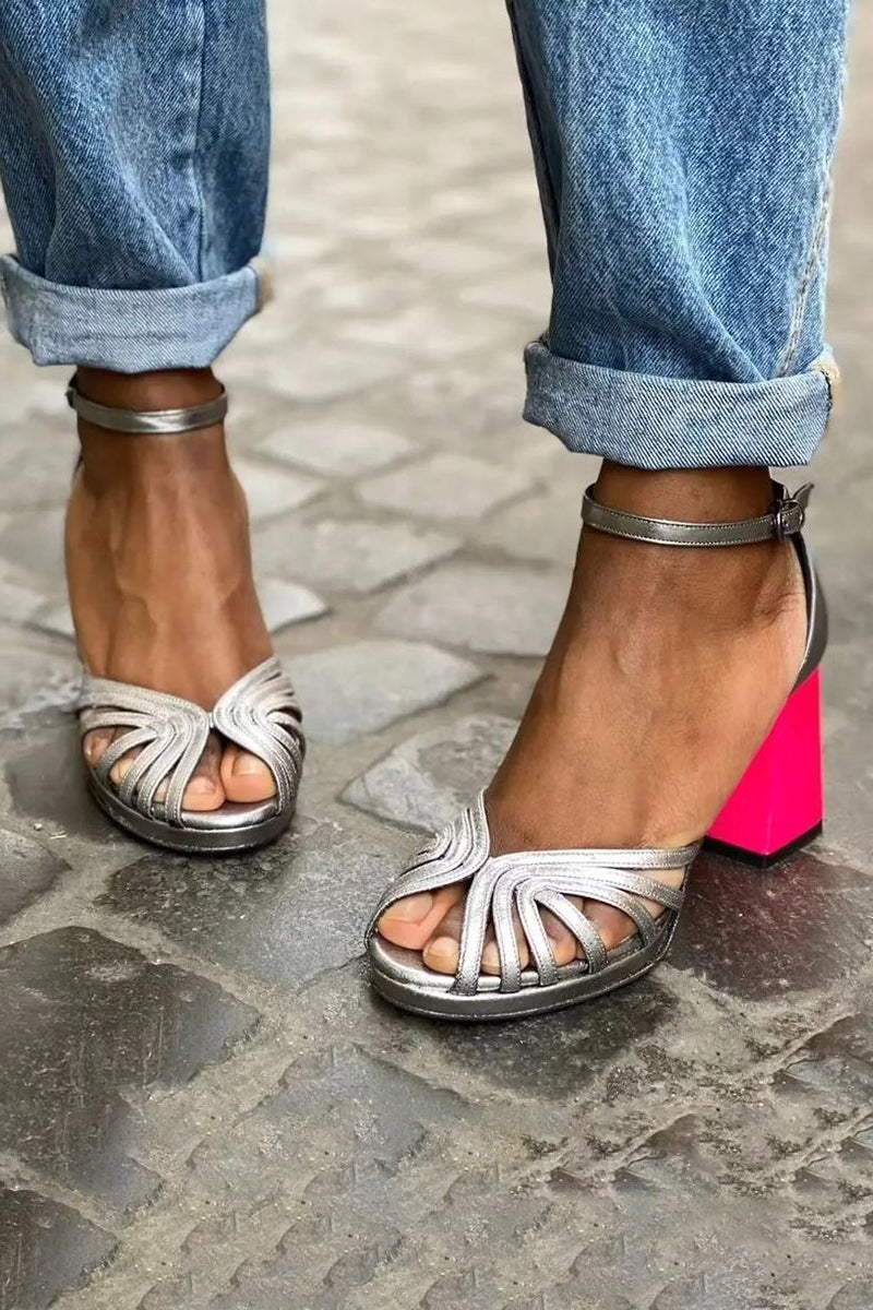 Anastasia | Women's Strappy Block Heel Sandals - Image 2