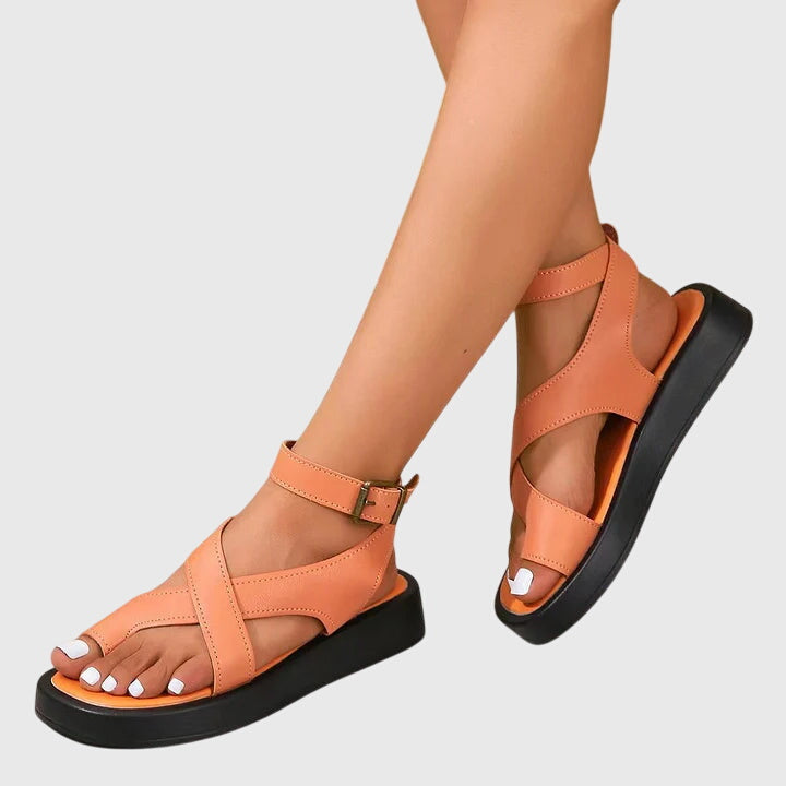 Astoria | Women's Orthopedic Gladiator Sandals - Orange - Image 1