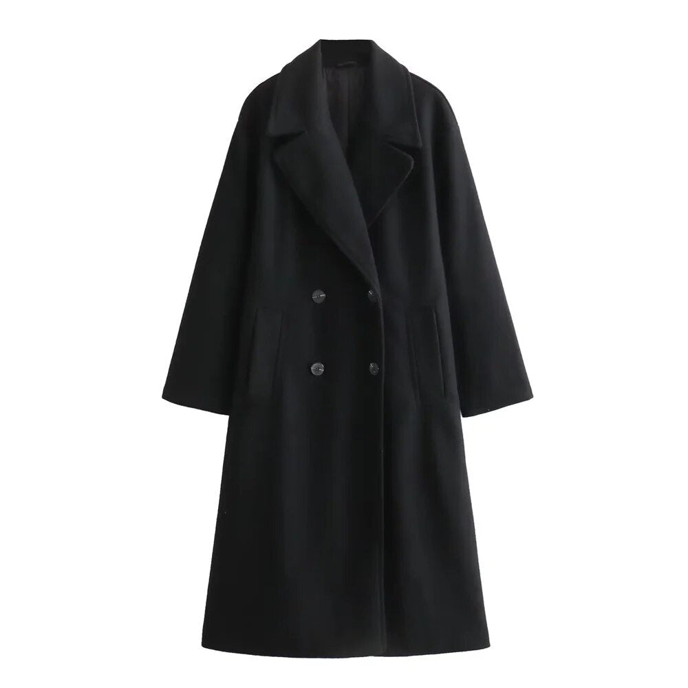 Astrid | Women's Double Breasted Long Coat - Image 1