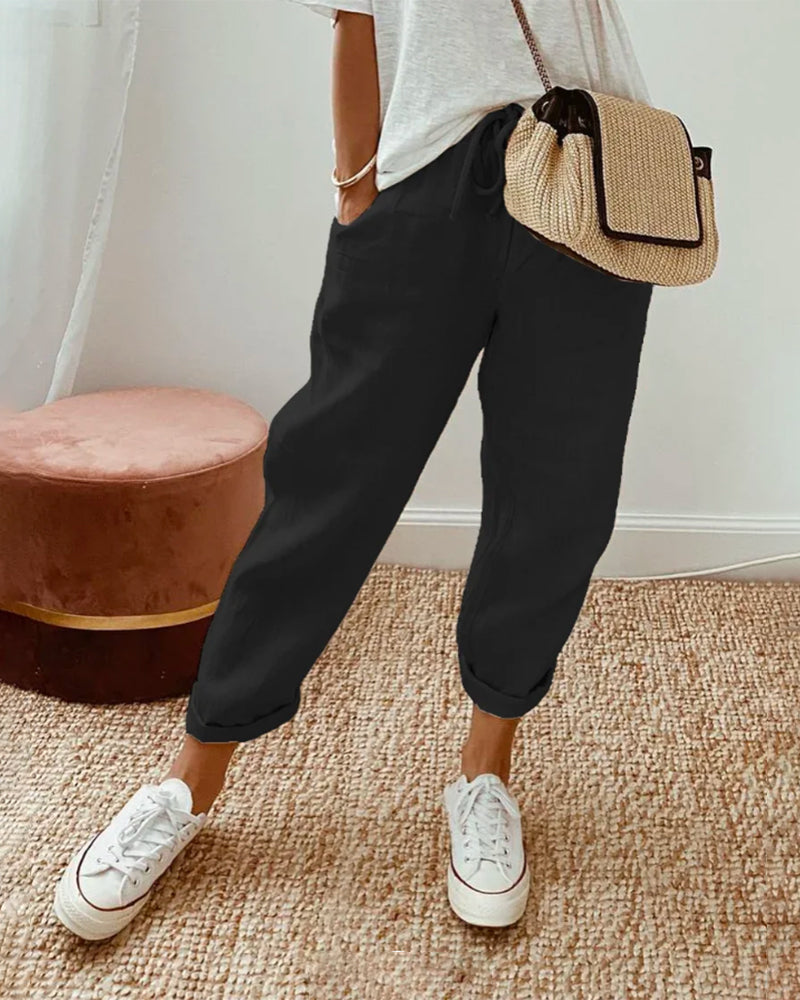 Blaire | Women's Wide Leg High Waist Pants - Image 2