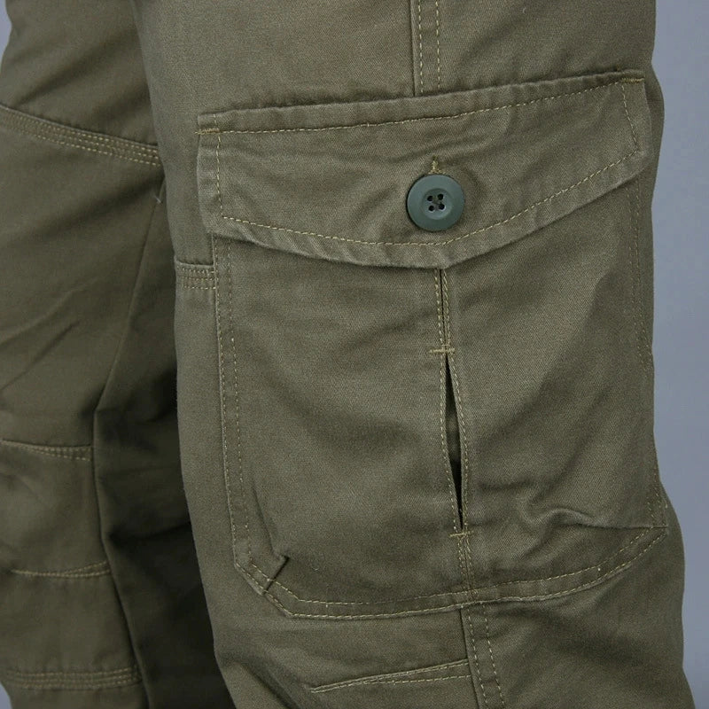 Breckon | Men's Multi-Pocket Relaxed Fit Cargo Pants - Dark Grey - Image 2