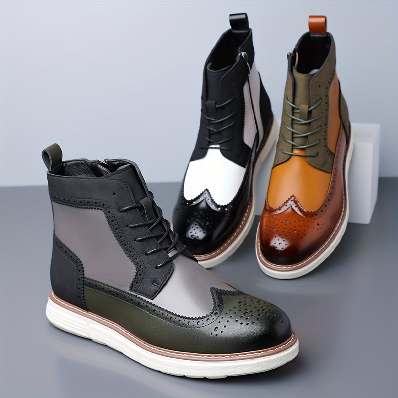 Brennan | Men's Wingtip Brogue Chelsea Boot - Image 2
