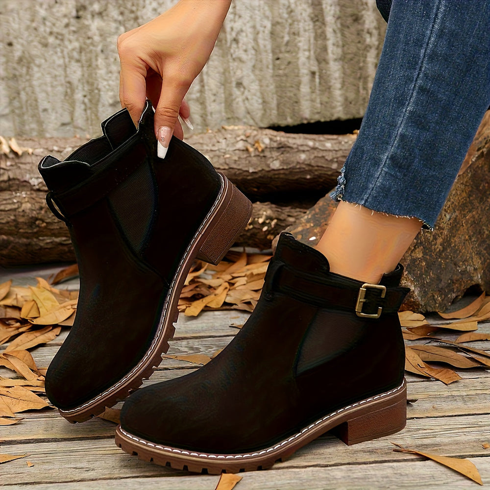 Britta | Women's Buckle Ankle Boots - Image 2
