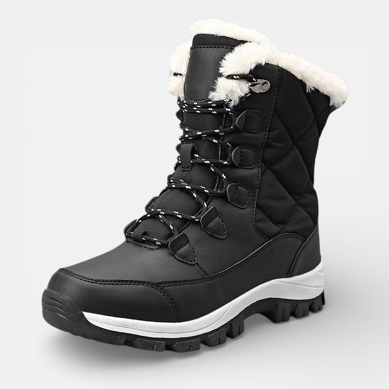 Bryndock | Women's Lace-Up Winter Snow Boots - Black - Image 1