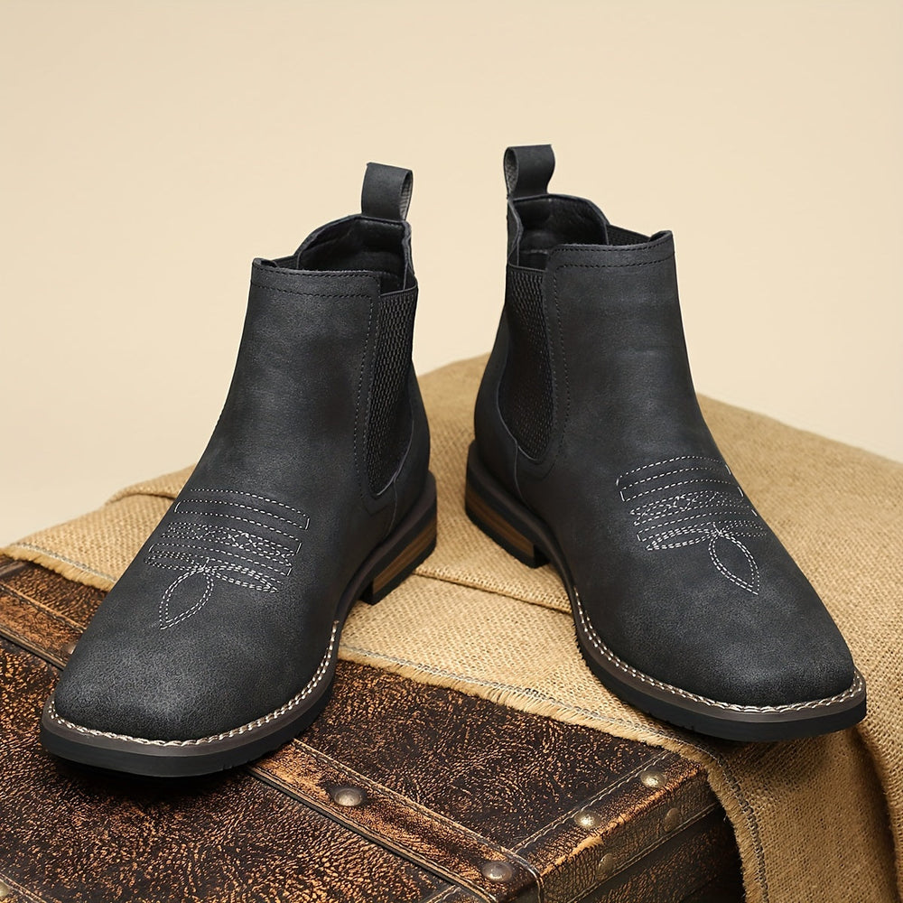 Caldris | Men's Chelsea Boot Slip-On Ankle Boot - Dark Grey - Image 2