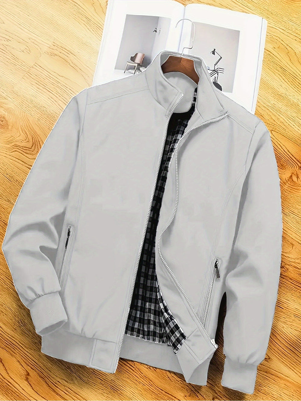 Calveth | Men's Casual Zip-Up Stand Collar Jacket - Image 2