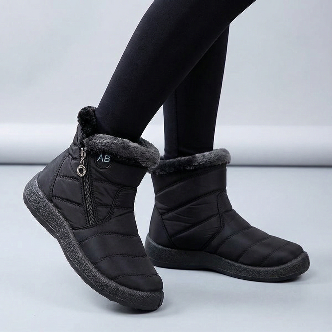 Calvorn | Women's Waterproof Winter Ankle Boots - Black - Image 1