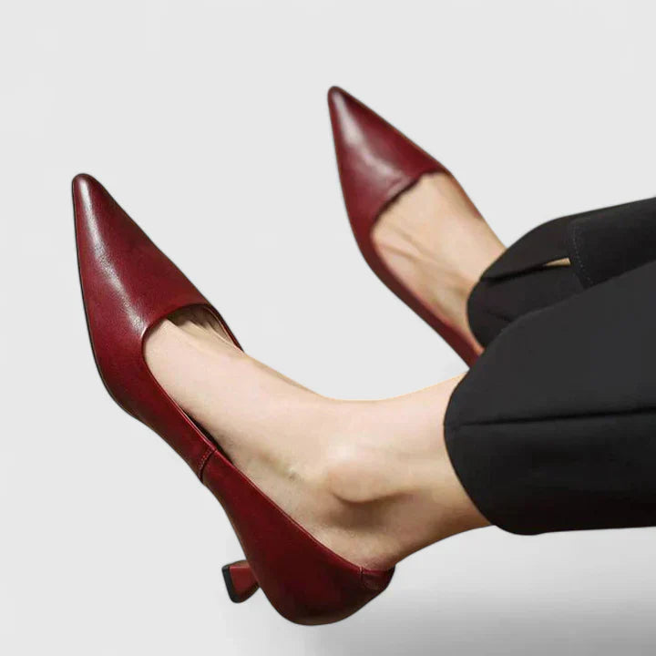 Cambria | Women's Pointed Toe Slingback Kitten Heels - Image 1