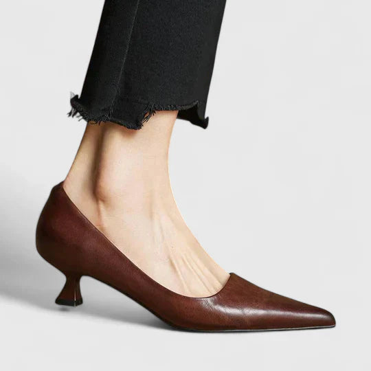 Cambria | Women's Pointed Toe Slingback Kitten Heels - Image 2