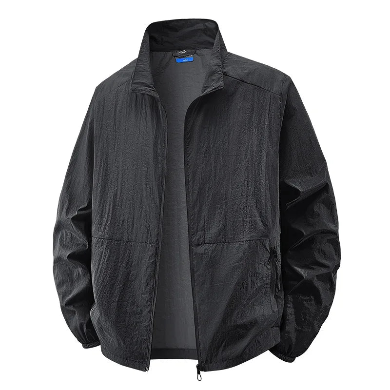 Carvell | Men's Lightweight Zip-Up Jacket - Khaki - Image 2