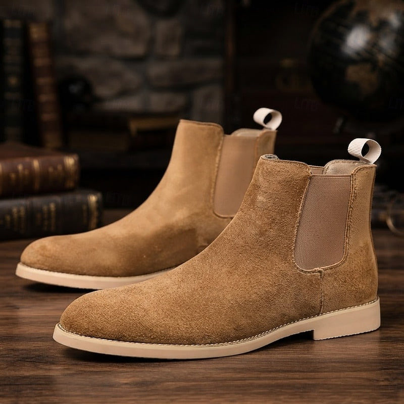 Caspian | Men's Chelsea Boots Suede Ankle Boot - Camel - Image 1