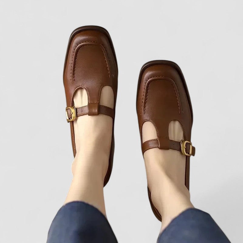 Celestia | Women's T-Strap Mary Jane Flats - Image 1