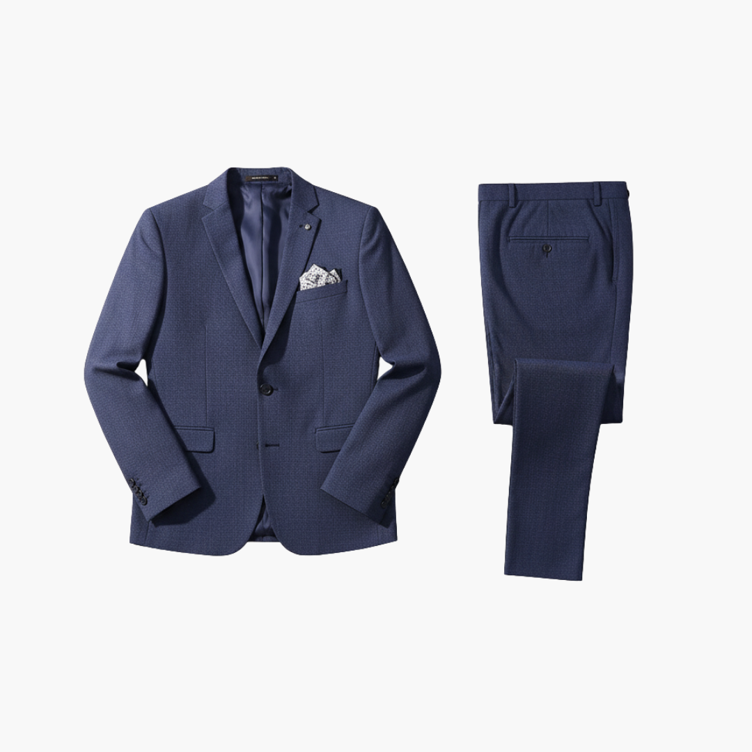 Cillian | Men's Slim Fit Two-Piece Suit Set - Navy - Image 1