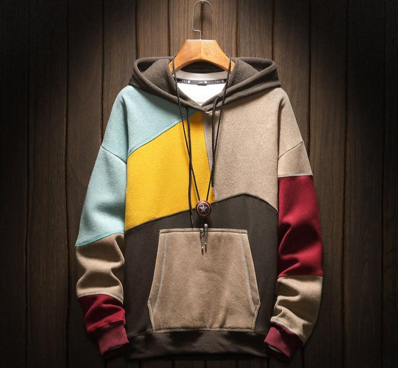 Colvane | Men's Colour Block Hoodie Sweater - Image 1