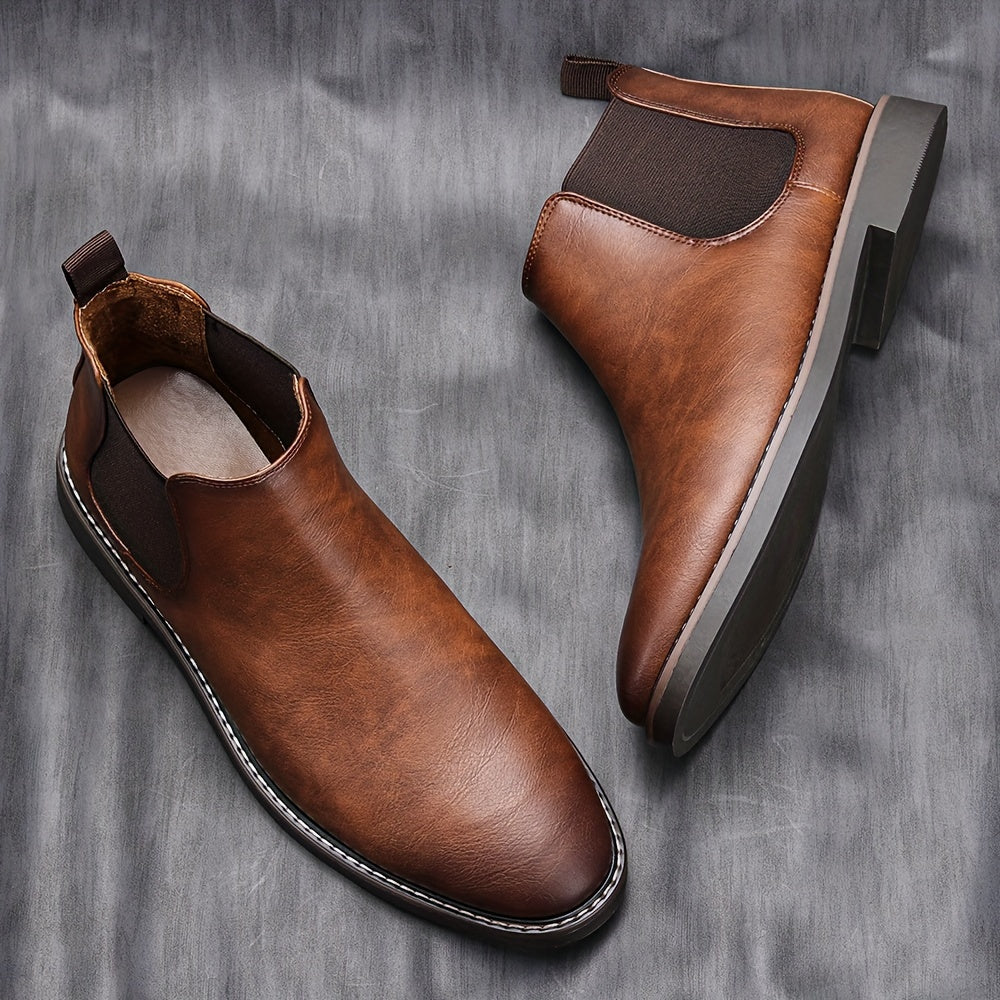 Colvern | Men's Chelsea Boots Slip-On Ankle Boot - Brown - Image 2