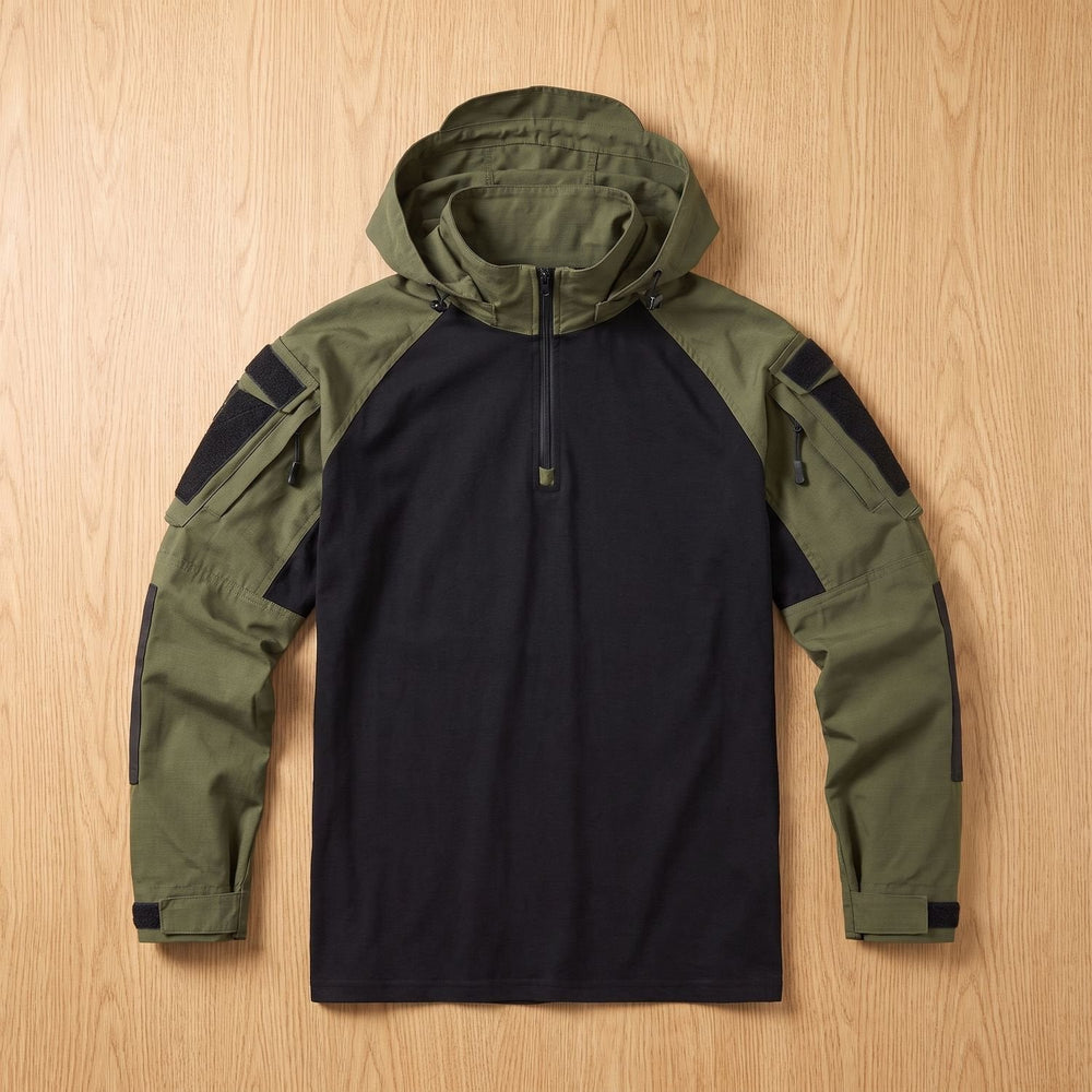 Colvern | Men's Winter Jacket Tactical Hooded Quarter-Zip - Image 2