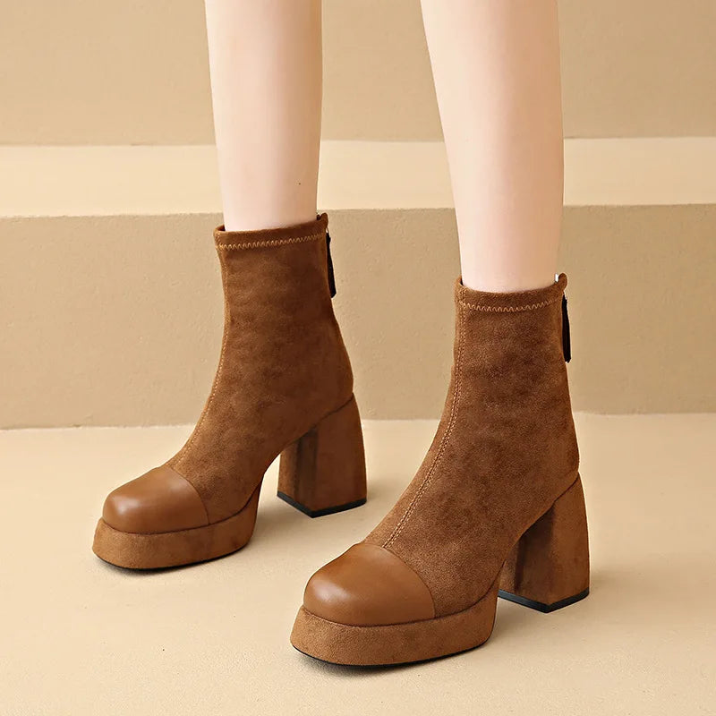 Cordova | Women's Block Heel Platform Ankle Boots - Image 2