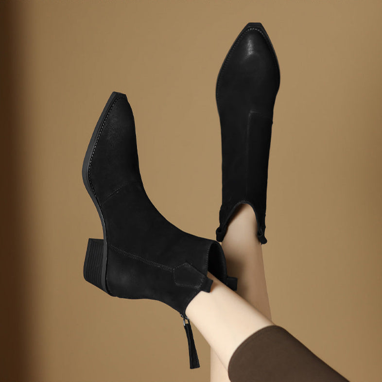 Cordula | Women's Block Heel Ankle Boots - Image 2