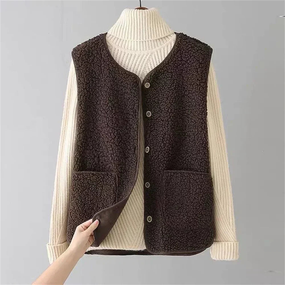 Cordwina | Women's Button Front Vest - Image 2