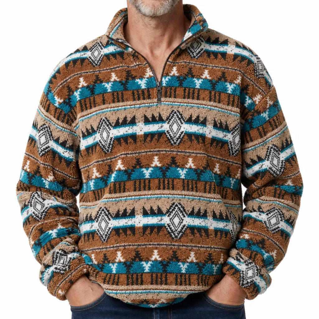 Cormack | Men's Knit Sweater Quarter-Zip Pullover - Image 1