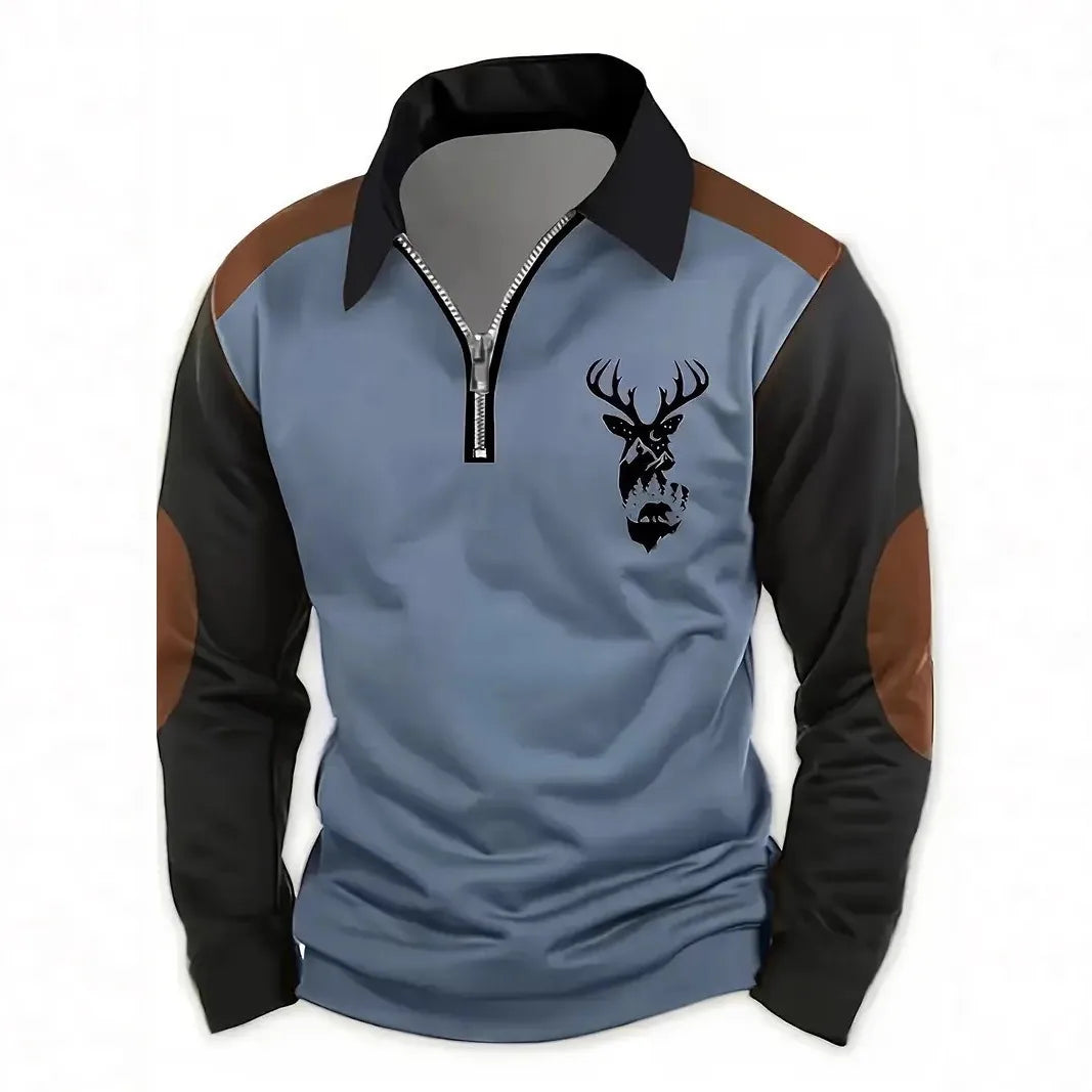 Cormwell | Men's Quarter-Zip Sweater Pullover - Image 1