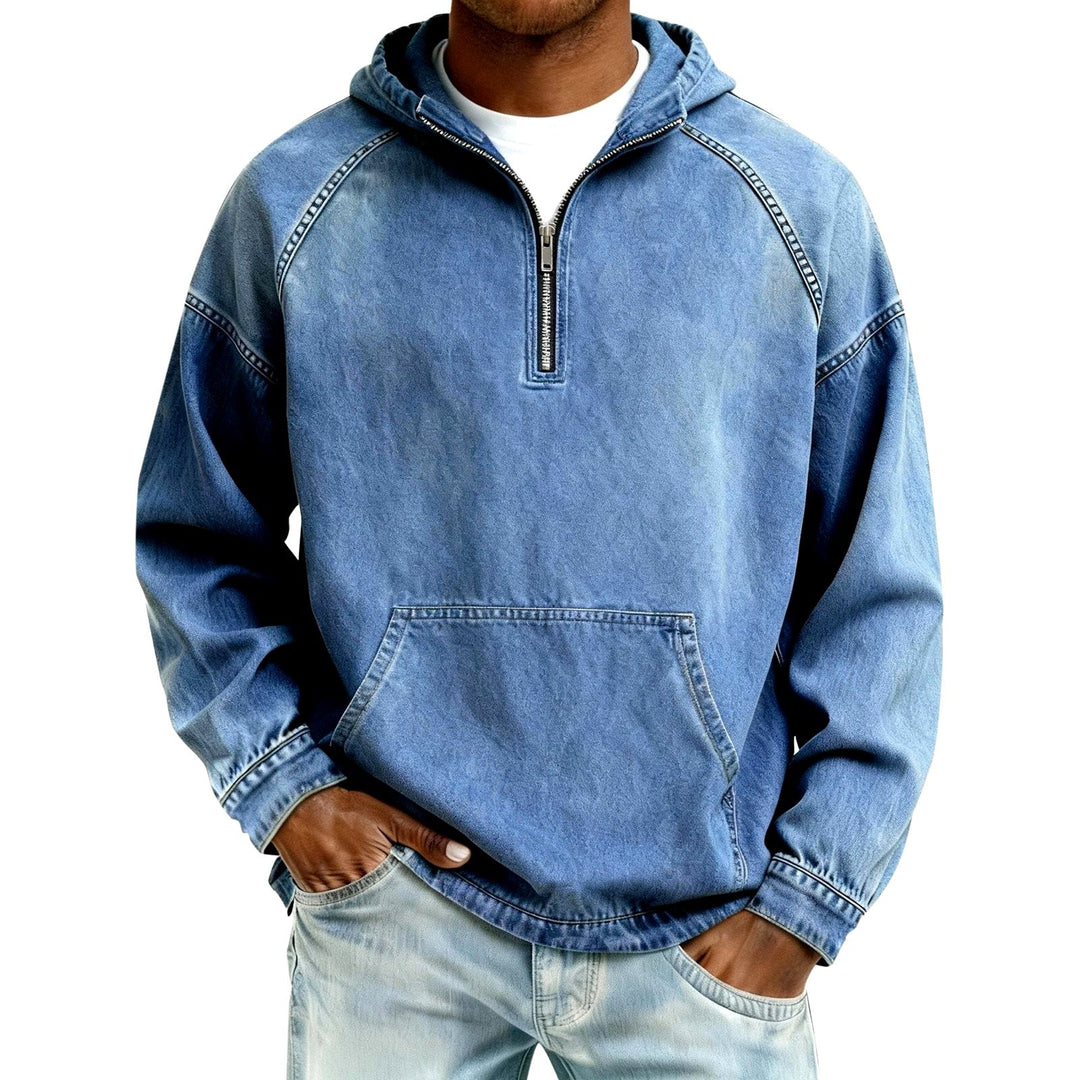 Corvane | Men's Half-Zip Hoodie Pullover Sweatshirt - Image 1
