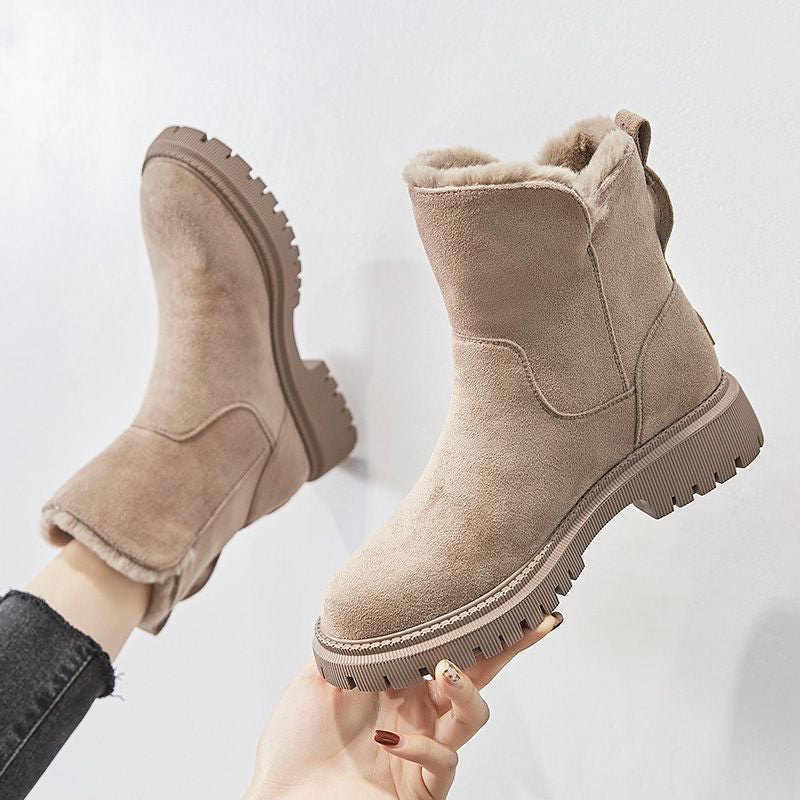 Corven | Women's Waterproof Winter Ankle Boots - Beige - Image 1