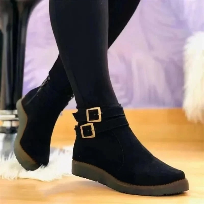 Cressida | Women's Buckle Detail Ankle Boots - Image 1
