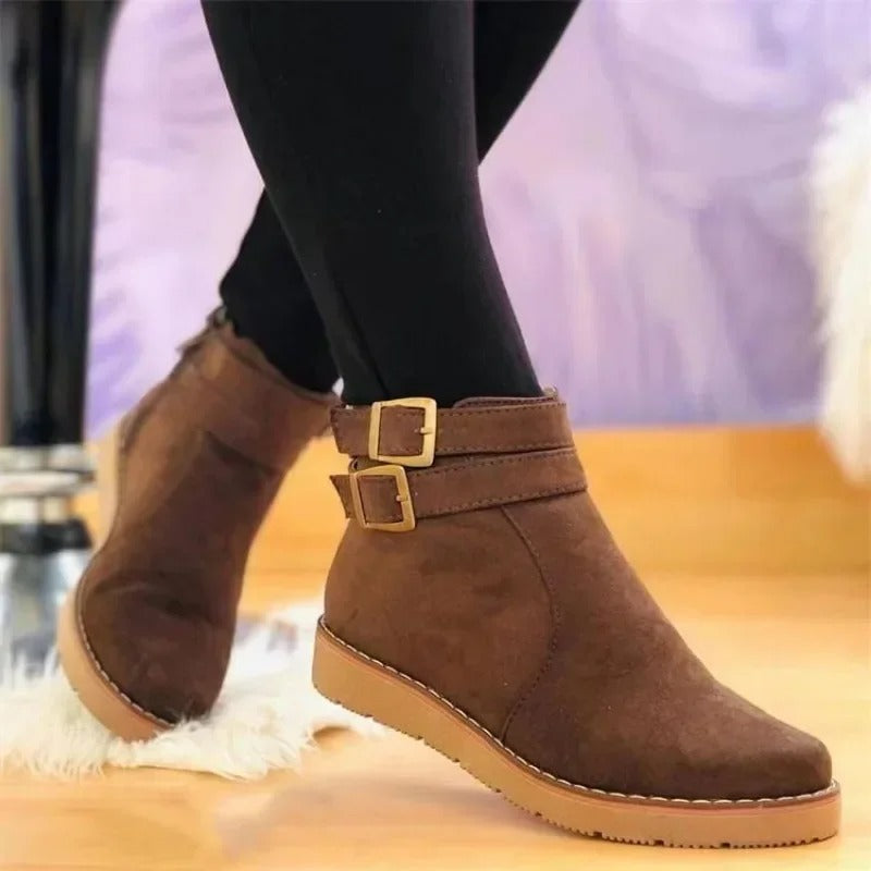 Cressida | Women's Buckle Detail Ankle Boots - Image 2