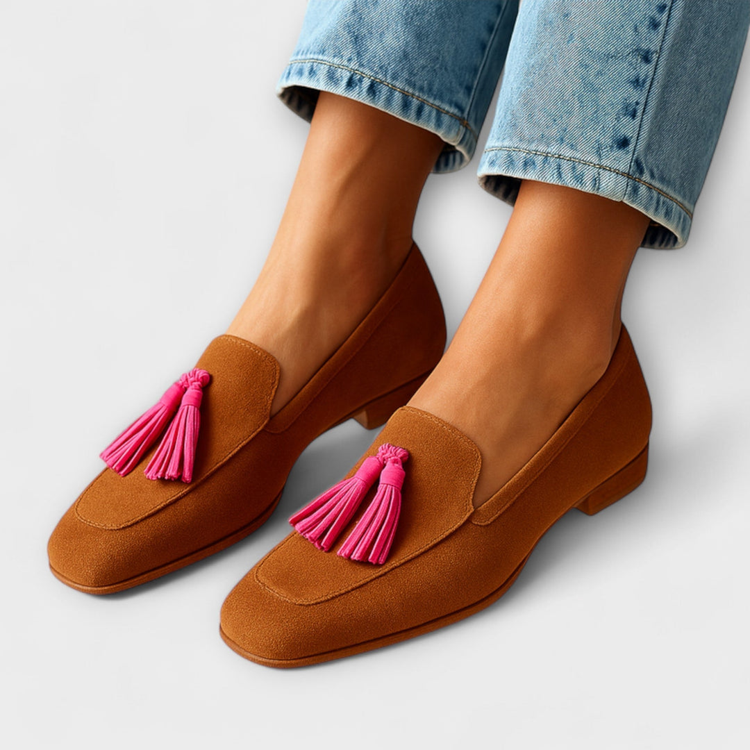 Cressida | Women's Tassel Slip-On Loafers - Brown - Image 1
