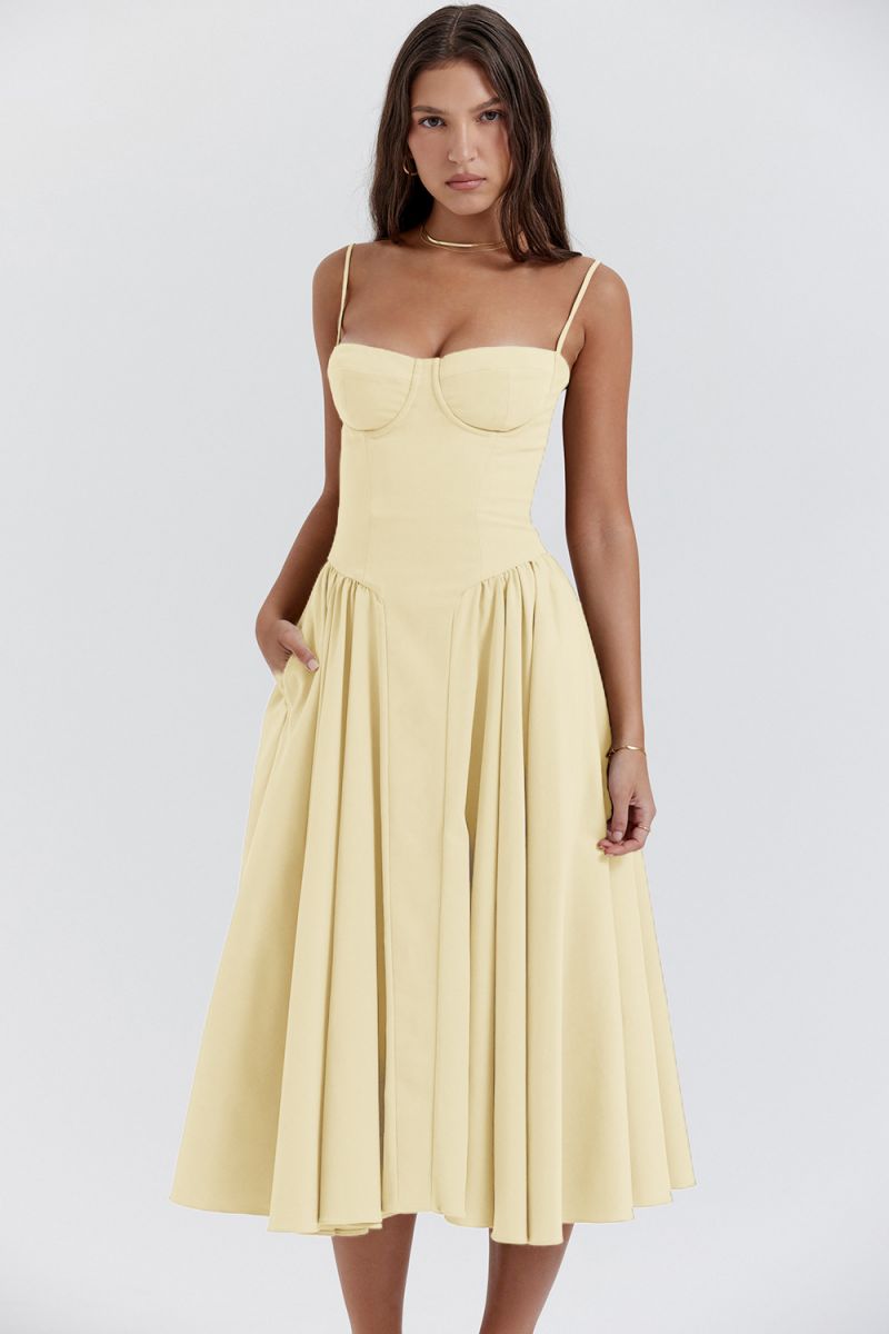 Dahlia | Women's Bustier Midi Dress - Image 1