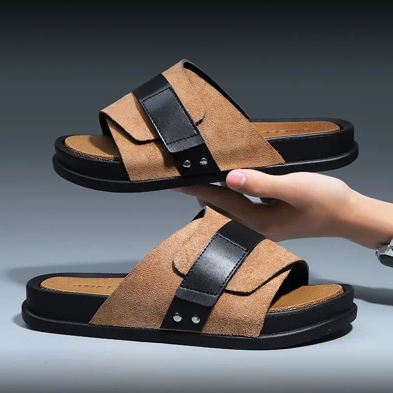 Delphine | Women's Cross Strap Cushioned Slides - Image 1