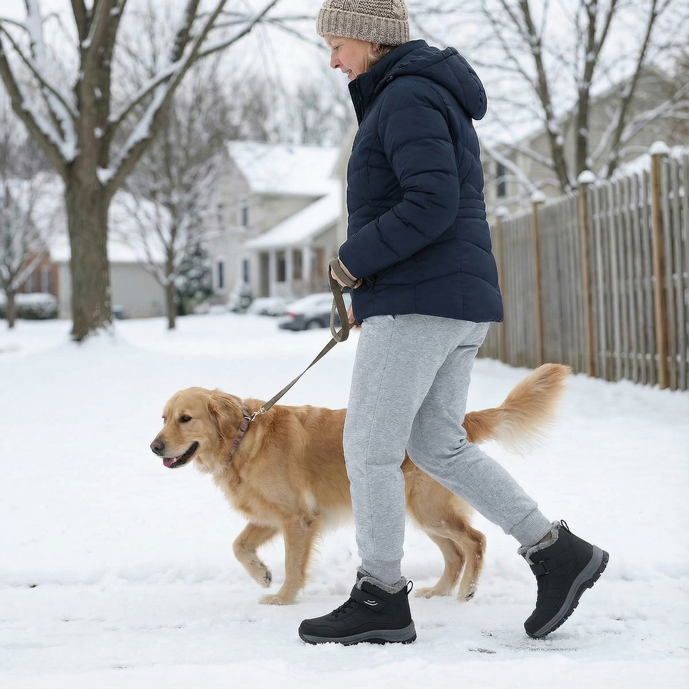 Delvorn | Women's Waterproof Winter Snow Boots - Black - Image 2