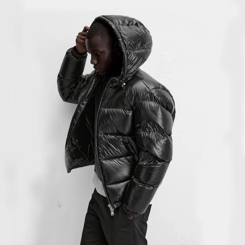 Dravell | Men's Hooded Puffer Jacket - Olive Green - Image 2