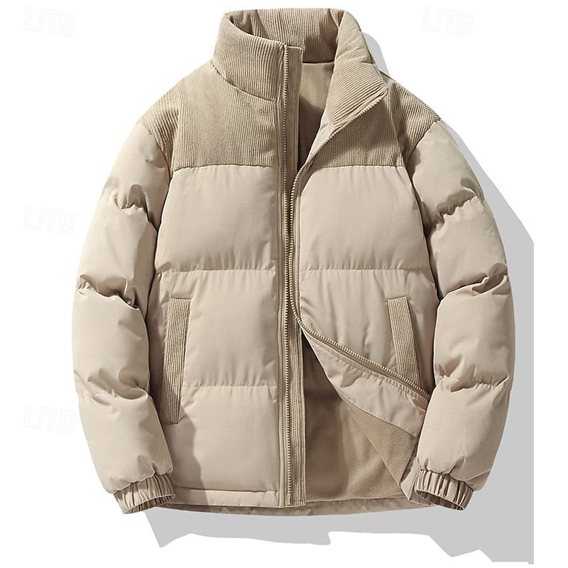 Draven | Men's Insulated Puffer Jacket - Beige - Image 1
