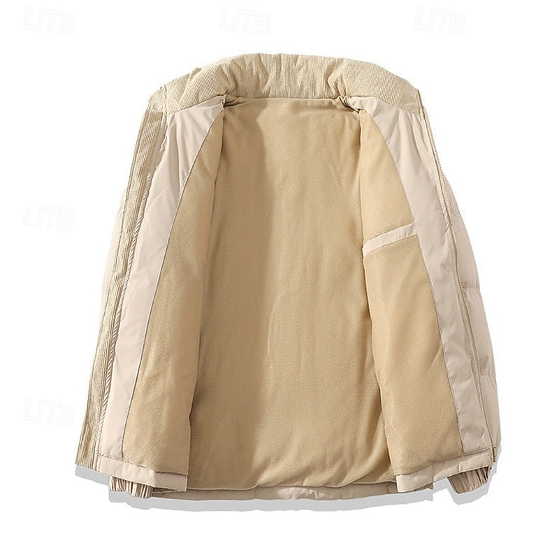 Draven | Men's Insulated Puffer Jacket - Beige - Image 2