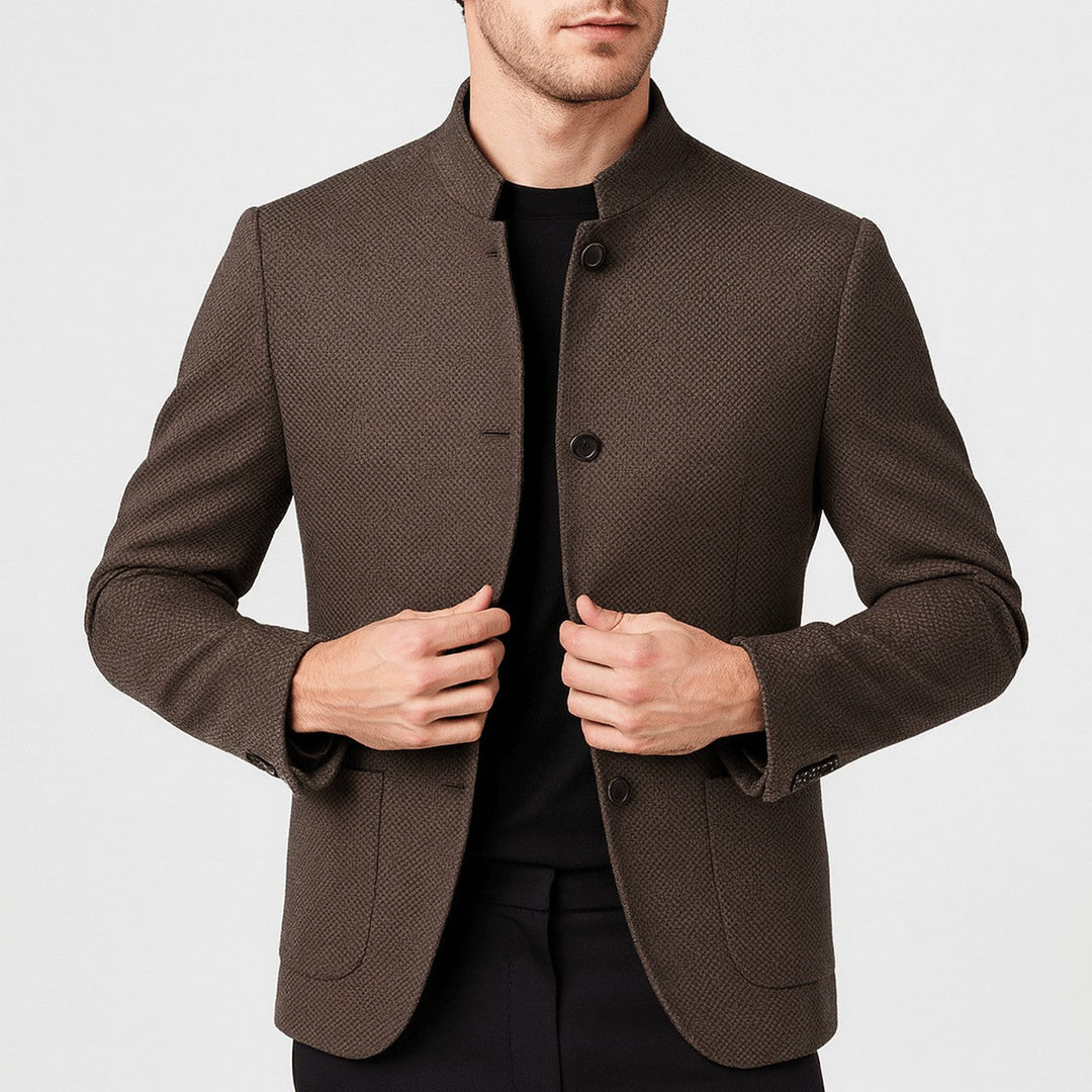 Eldran | Men's Mandarin Collar Winter Jacket - Image 1