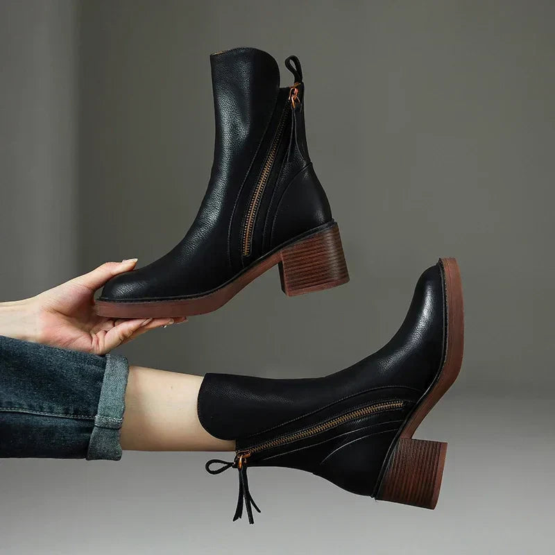Elowen | Women's Black Ankle Boots - Image 1