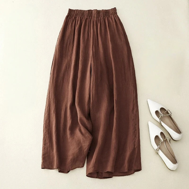 Esme | Women's Wide Leg Elastic Waist Pants - Image 1