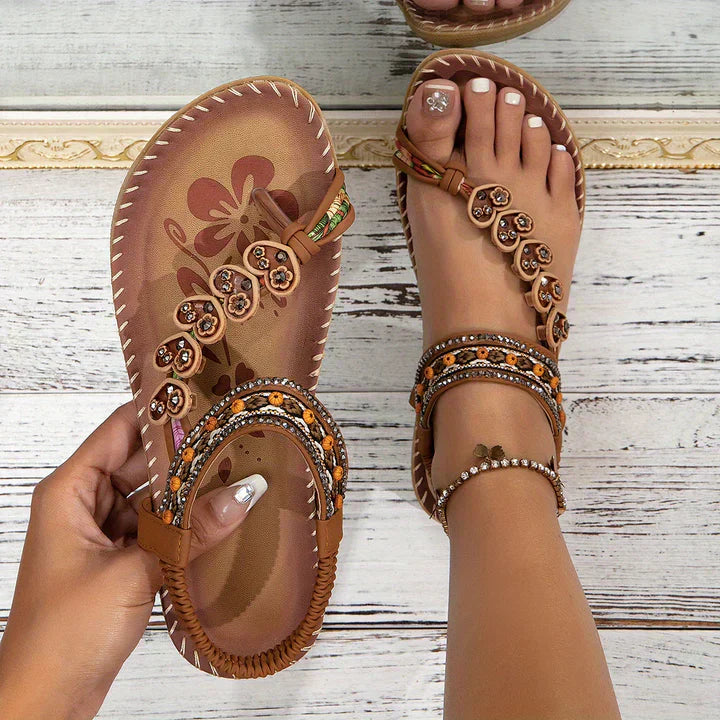 Estelle | Women's Beaded Strappy Arch Support Sandals - Image 2