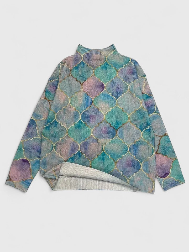 Eulalie | Women's Mock Neck Long Sleeve Sweater - Image 2